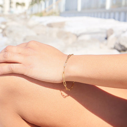 Paperclip Chain Bracelet – 18K Gold or Silver Stainless Steel