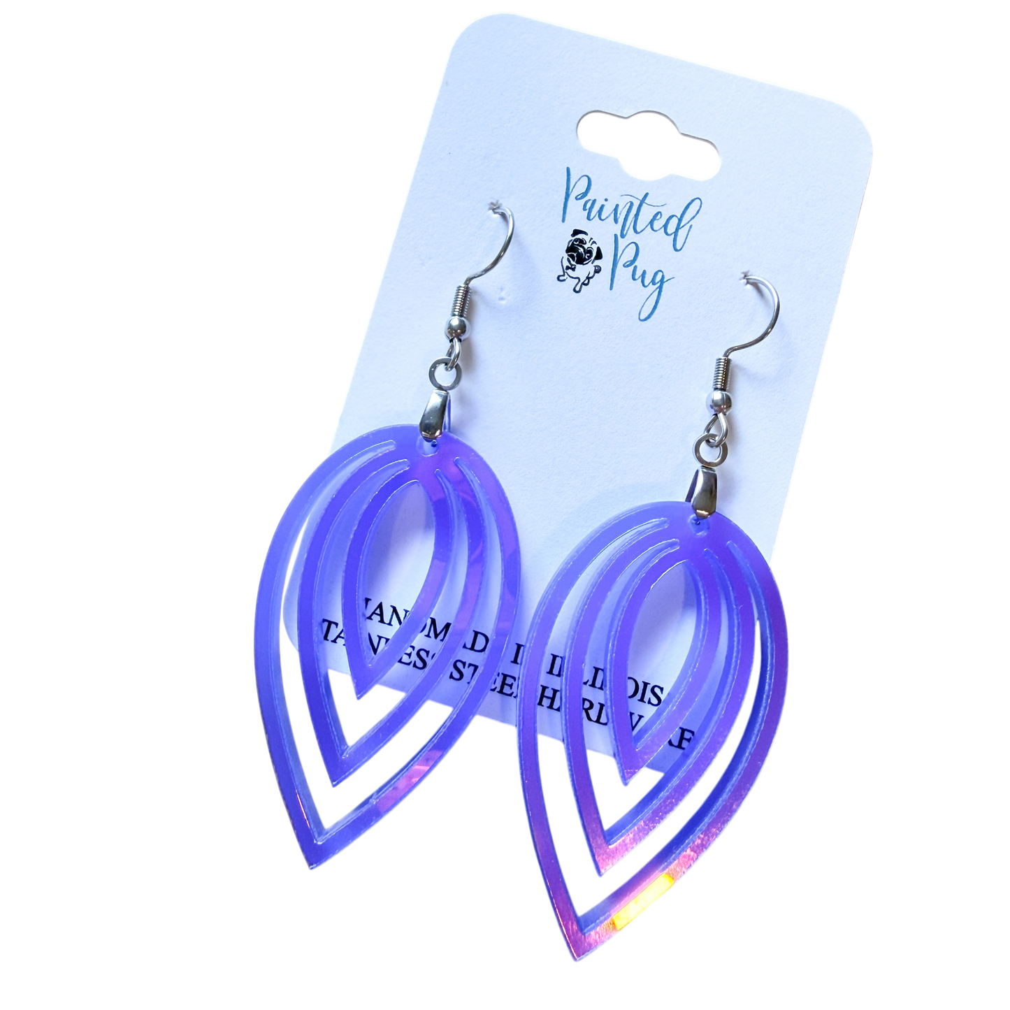 Iridescent Layered Leaf Earrings – Limited Edition Statement Dangles