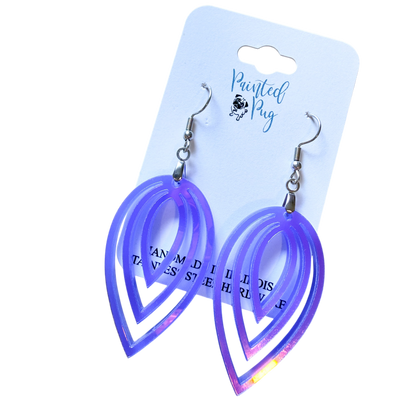 Iridescent Layered Leaf Earrings – Limited Edition Statement Dangles