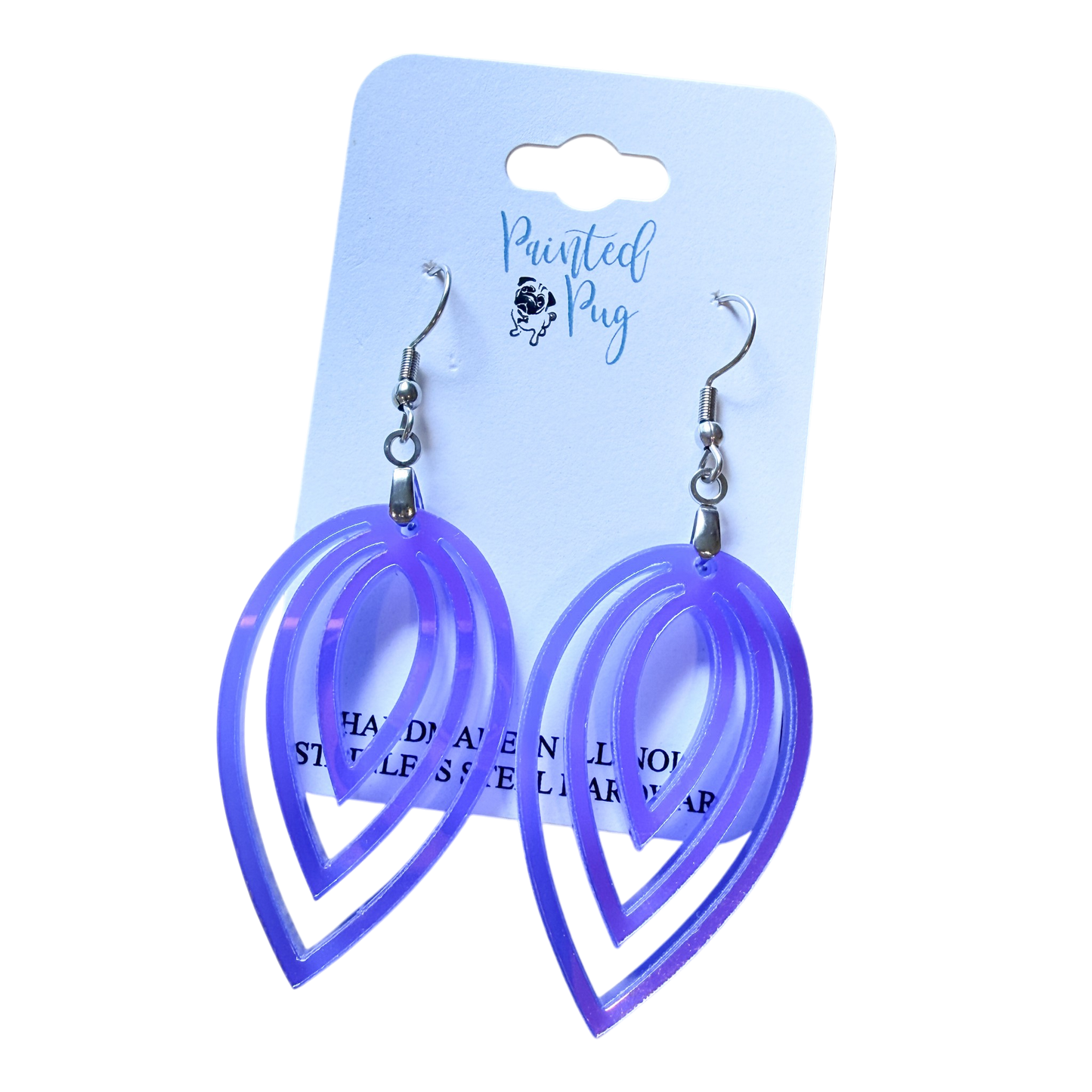 Iridescent Layered Leaf Earrings – Limited Edition Statement Dangles