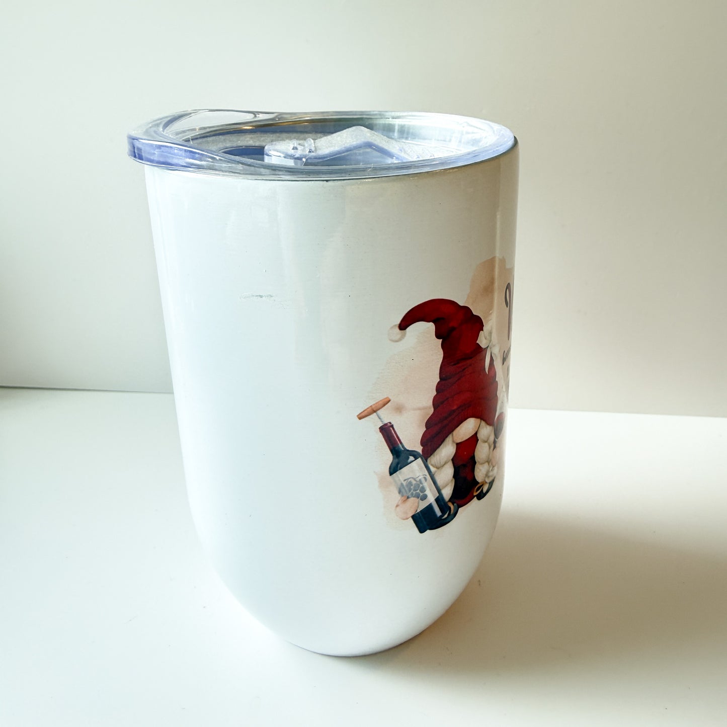 Wine Gnome 12oz Wine Tumbler with Lid – Funny Quote