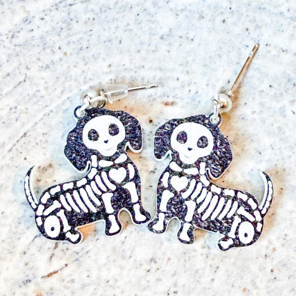 Halloween Acrylic Cute Wizard Hat Pug Dog Earrings - Pumpkin Puppy Dangle Earrings For Dog Lovers - View #11