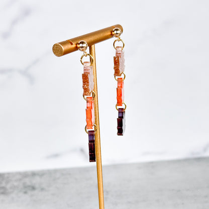 Fall Maple Leaf Dangle Acrylic Earrings