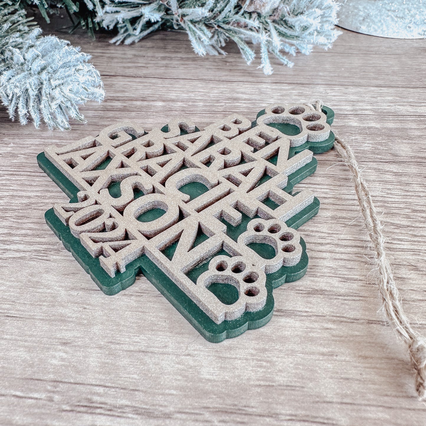 Personalized Name Stack Christmas Tree Ornament