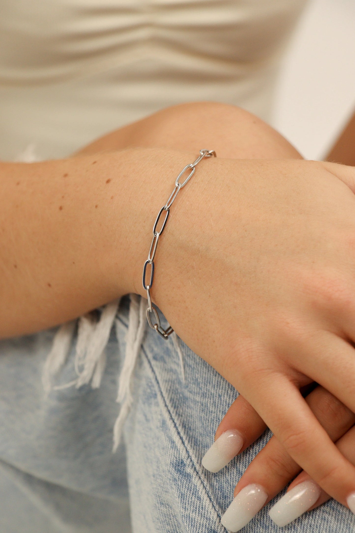 Paperclip Chain Bracelet – 18K Gold or Silver Stainless Steel