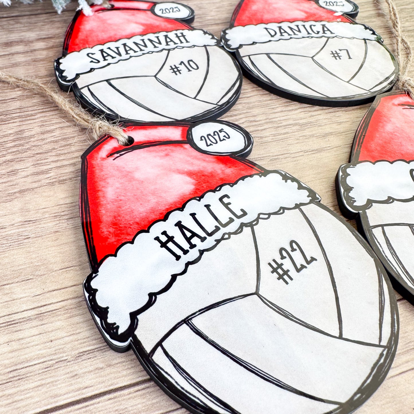 Personalized Volleyball Ornament – Custom Name, Number & Year
