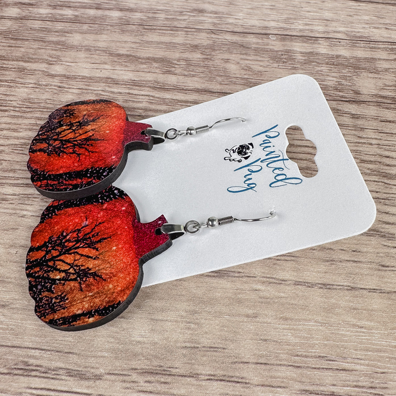 Pumpkin Earrings - Spooky Forest Fall Dangle Earrings