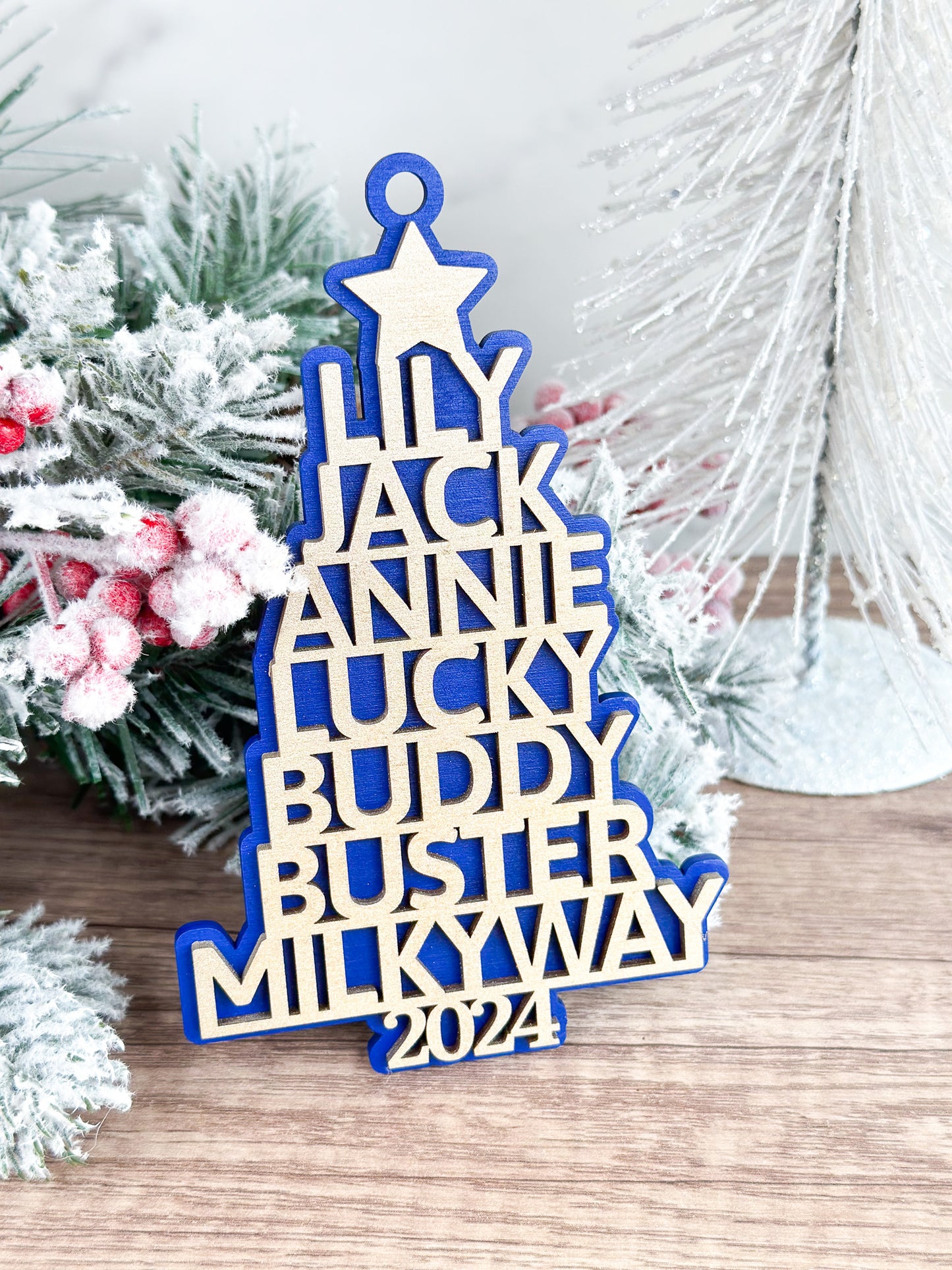 Personalized Name Stack Christmas Tree Ornament
