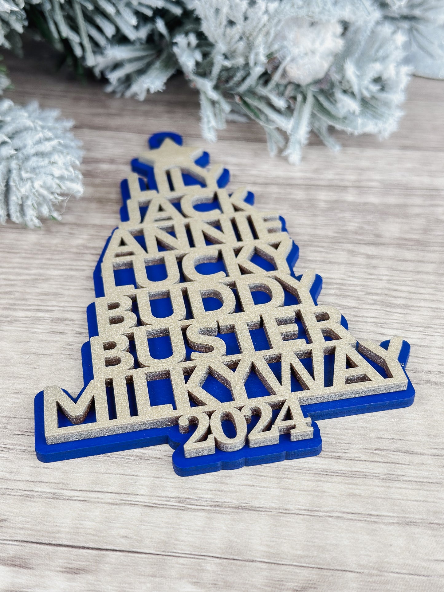 Personalized Name Stack Christmas Tree Ornament