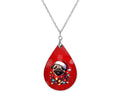 Pug Santa Christmas Teardrop Shape Necklace