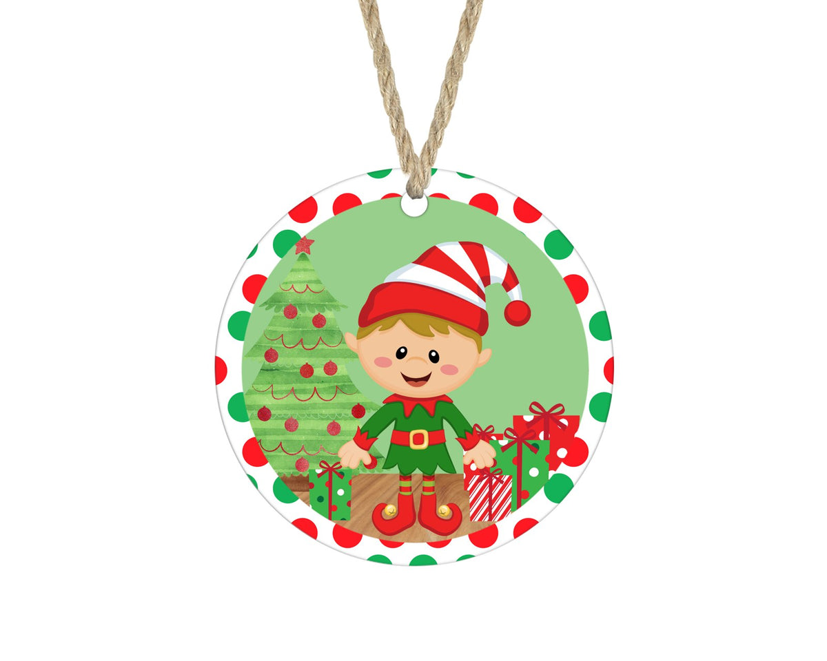 Boy elf Christmas ornament