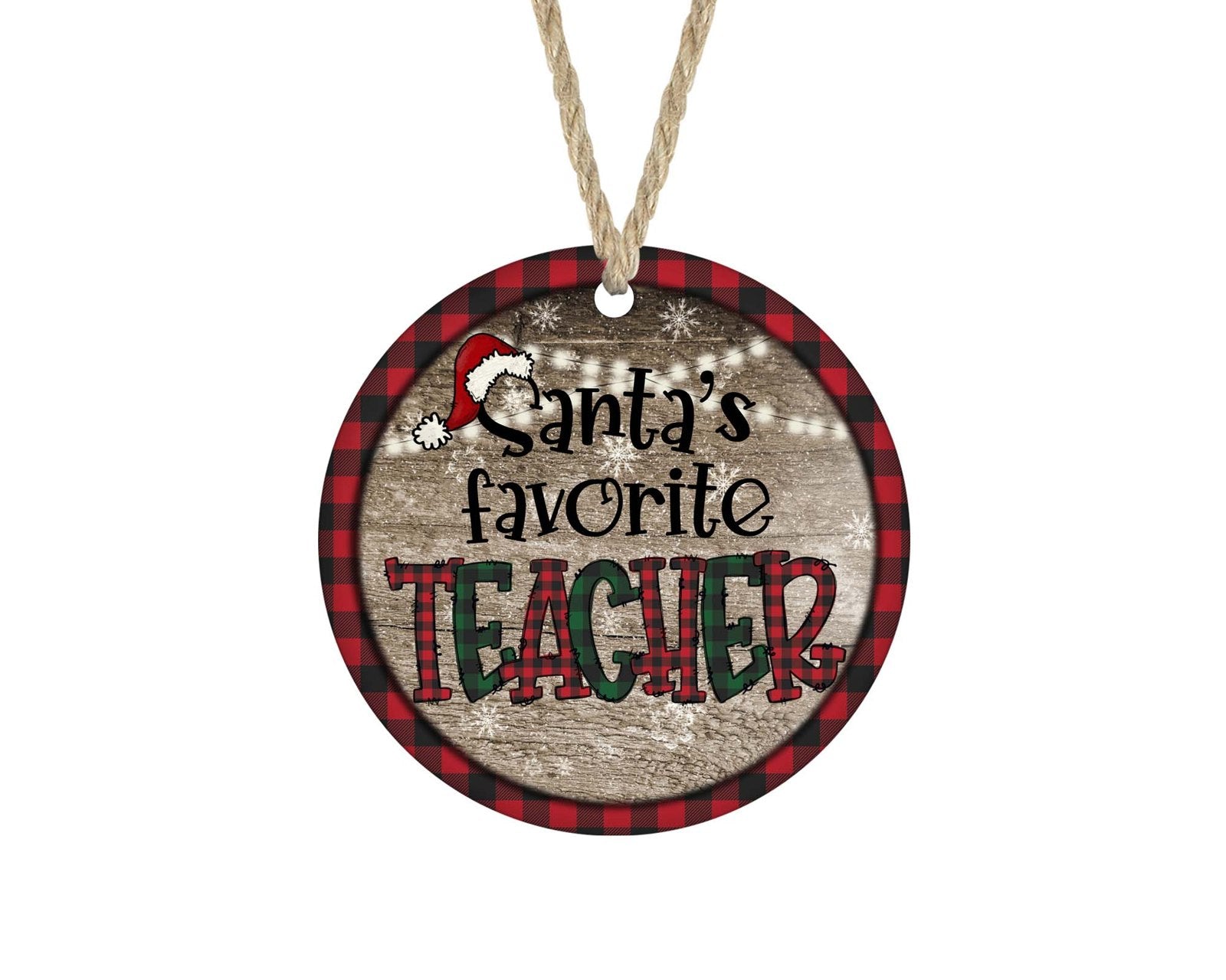 Santa's Favorite Teacher Christmas ornament