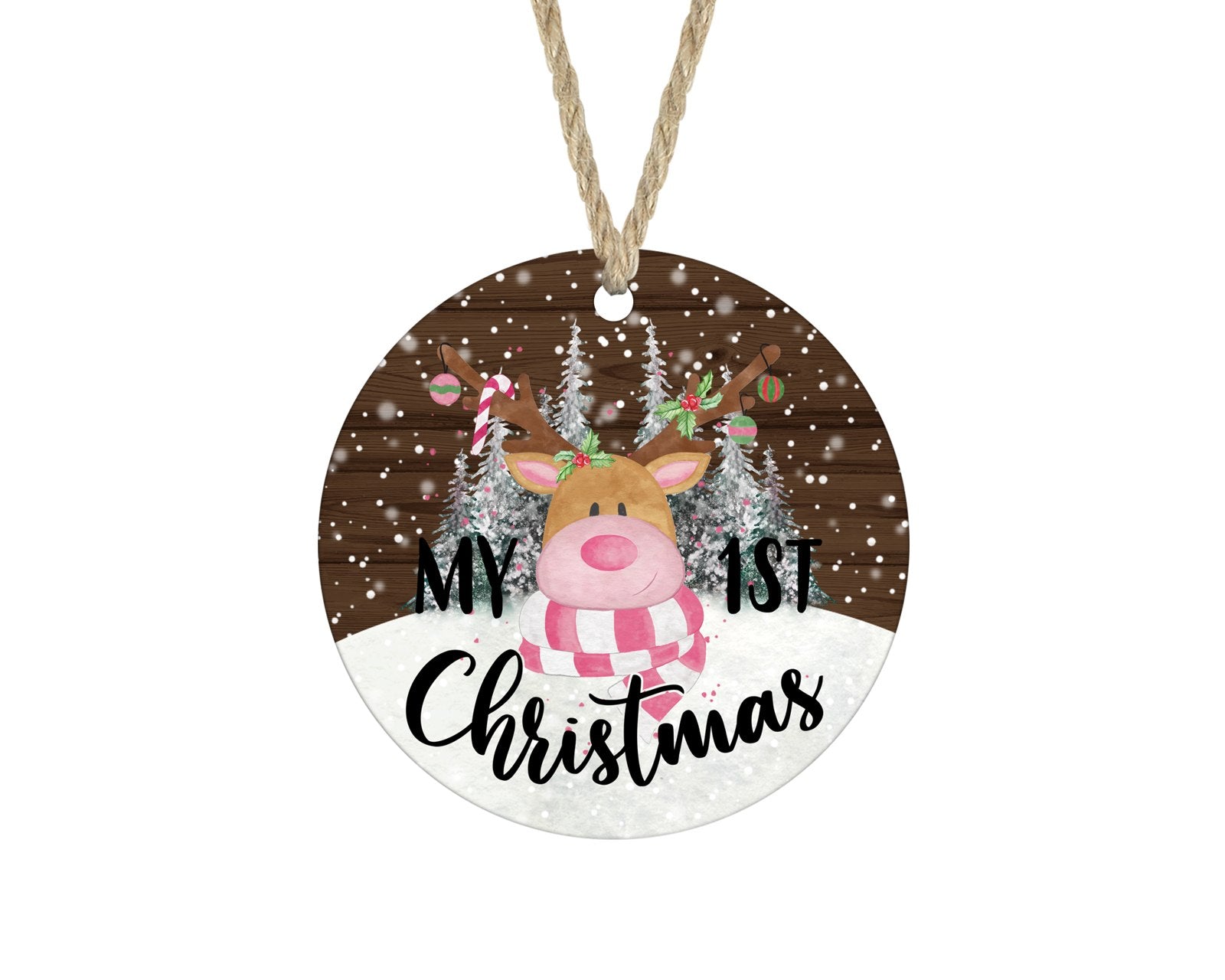 My 1st Christmas reindeer baby ornament