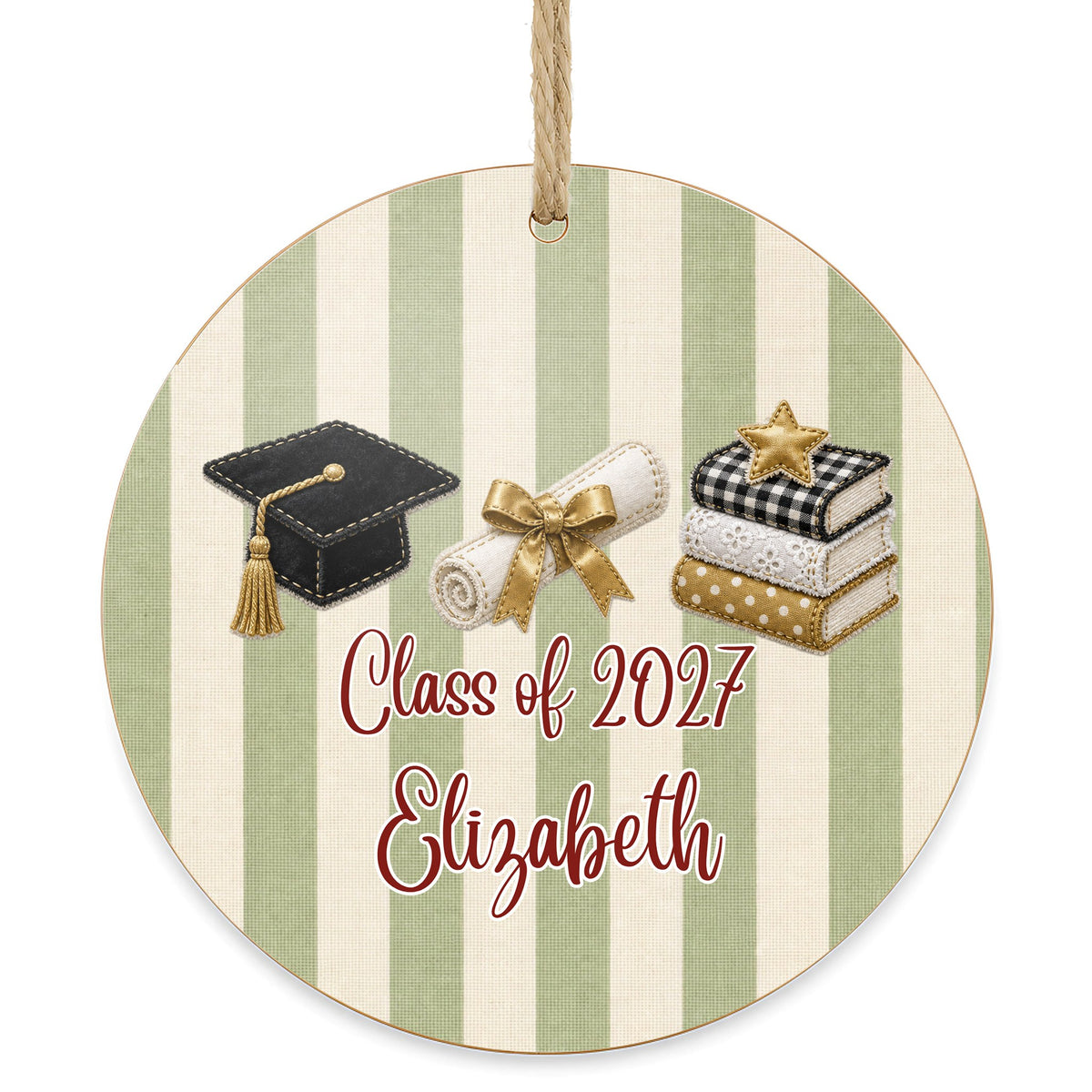Personalized Graduation Ornament on white