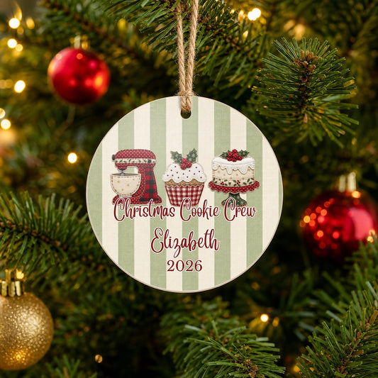 Personalized Baking Ornament on Christmas tree