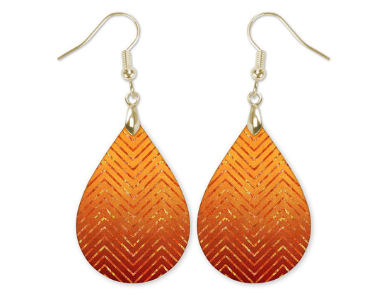 Handmade Orange Dangle Earrings – Bold Statement Jewelry for All Occasions