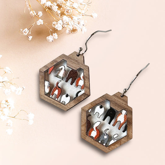 Funny Dog Butt Dangle Earrings for Women