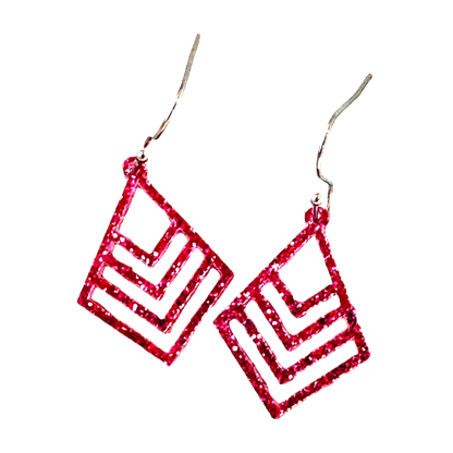 Pink Glitter Diamond Earrings Dangling Earrings Boho Earrings Stylish Earrings For Women