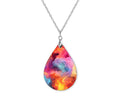 Pink Smoke Boho Teardrop Shape Necklace