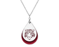 Red White Tiger Game Day Teardrop Shape Necklace