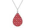 Snowflake Stitch Teardrop Shape Necklace