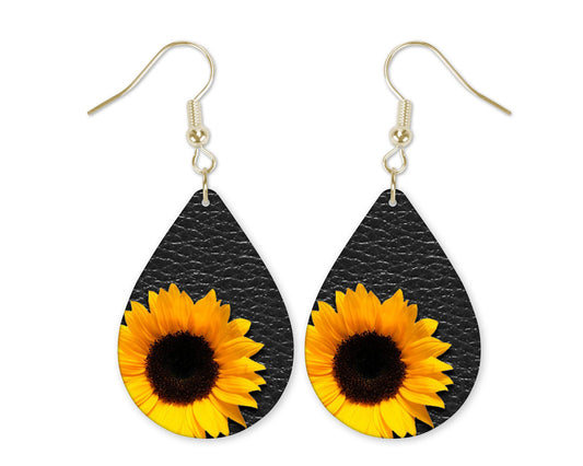 Handmade Sunflower Teardrop Earrings – Floral Statement Jewelry for Any Season