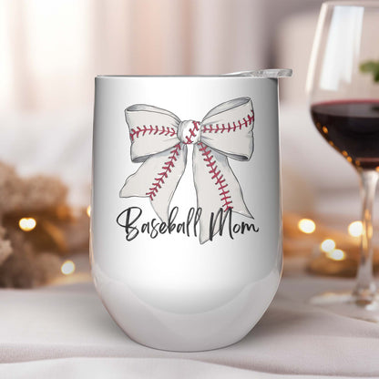 Baseball Mom Gift Set – Tumbler, Earrings, Makeup Bag & Graphic Tee Bundle