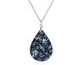 Winter Blue Teardrop Shape Necklace