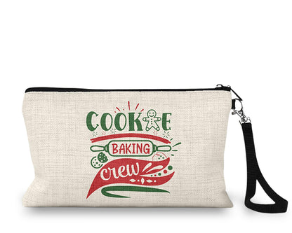 Cookie Baking Crew Makeup Bag front view on a white background