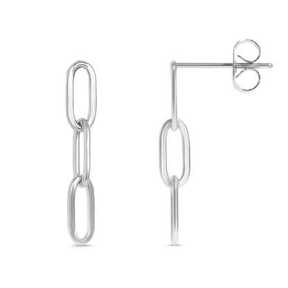 Delicate Chain Link Earrings – 18K Gold or Silver Stainless Steel