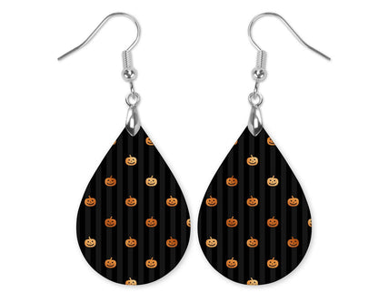 Halloween Pumpkin Teardrop Earrings