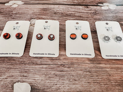 Halloween Themed Stud Earrings Set of 4