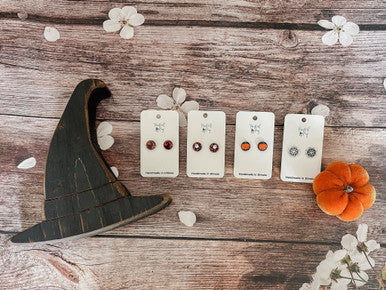 Halloween Themed Stud Earrings Set of 4