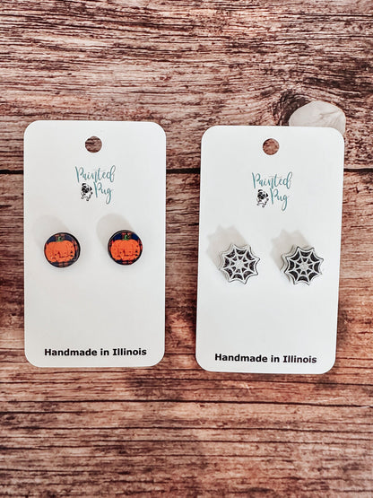 Halloween Themed Stud Earrings Set of 4