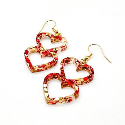 Heart Shape Earrings Valentine's Day Dangle Earrings