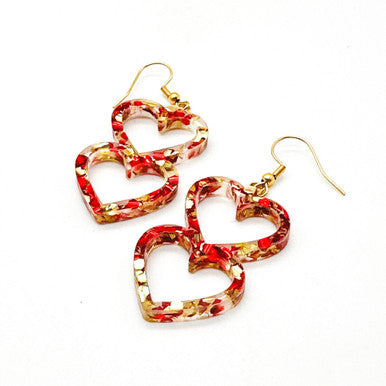 Heart Shape Earrings Valentine's Day Dangle Earrings