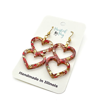 Heart Shape Earrings Valentine's Day Dangle Earrings