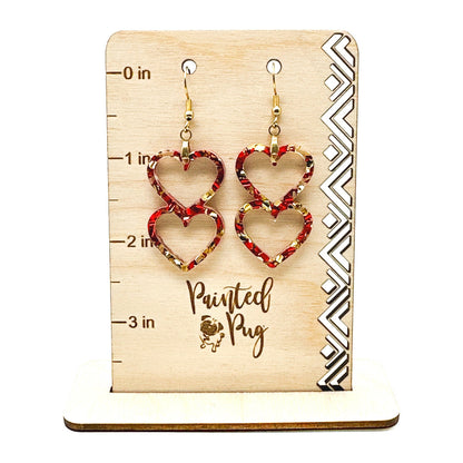Heart Shape Earrings Valentine's Day Dangle Earrings