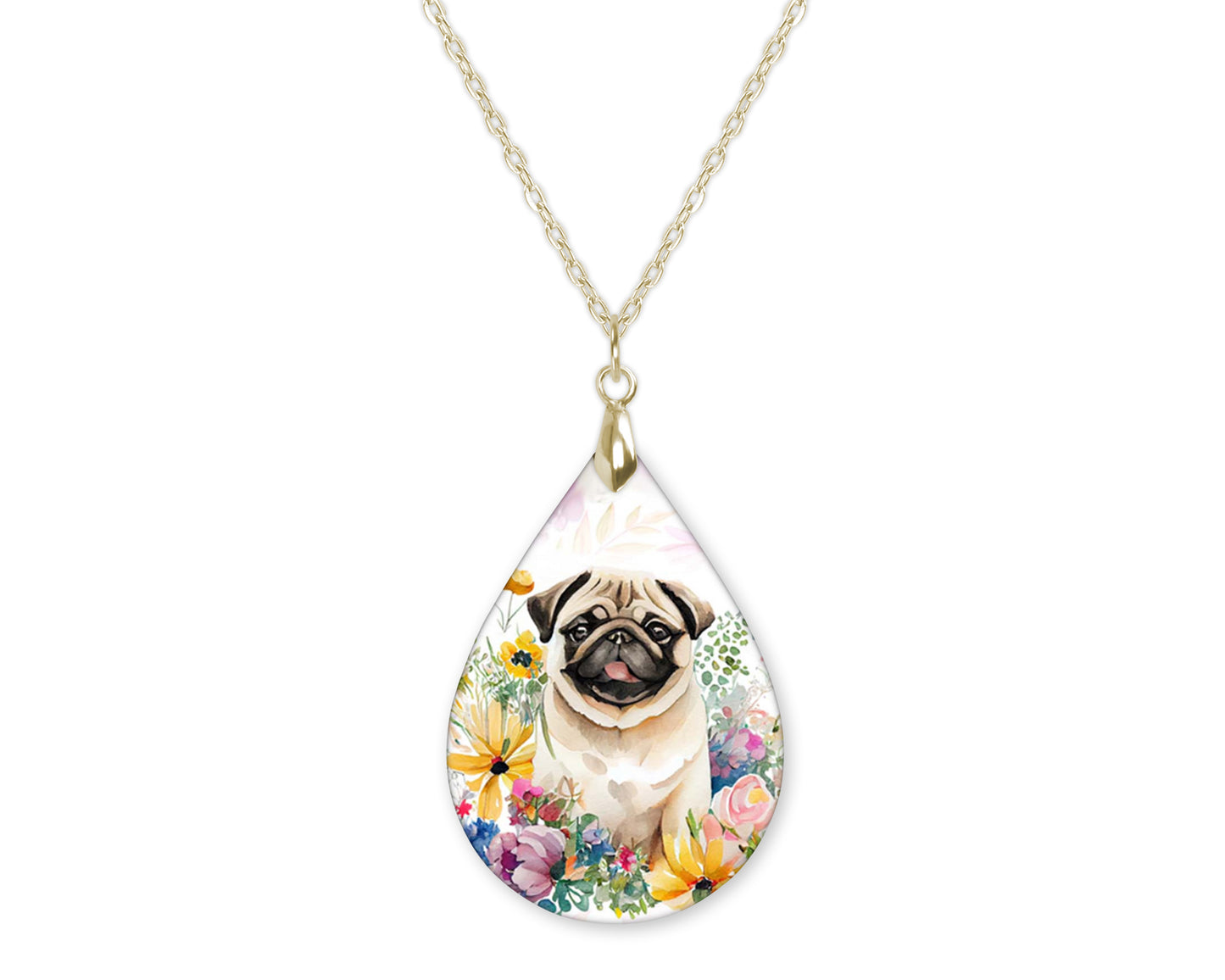 Pug Dangle Earrings for Women
