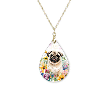 Pug Dangle Earrings for Women