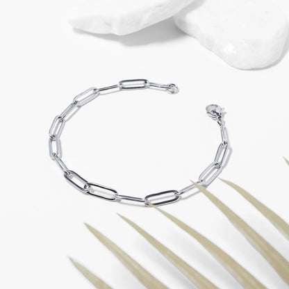 Paperclip Chain Bracelet – 18K Gold or Silver Stainless Steel