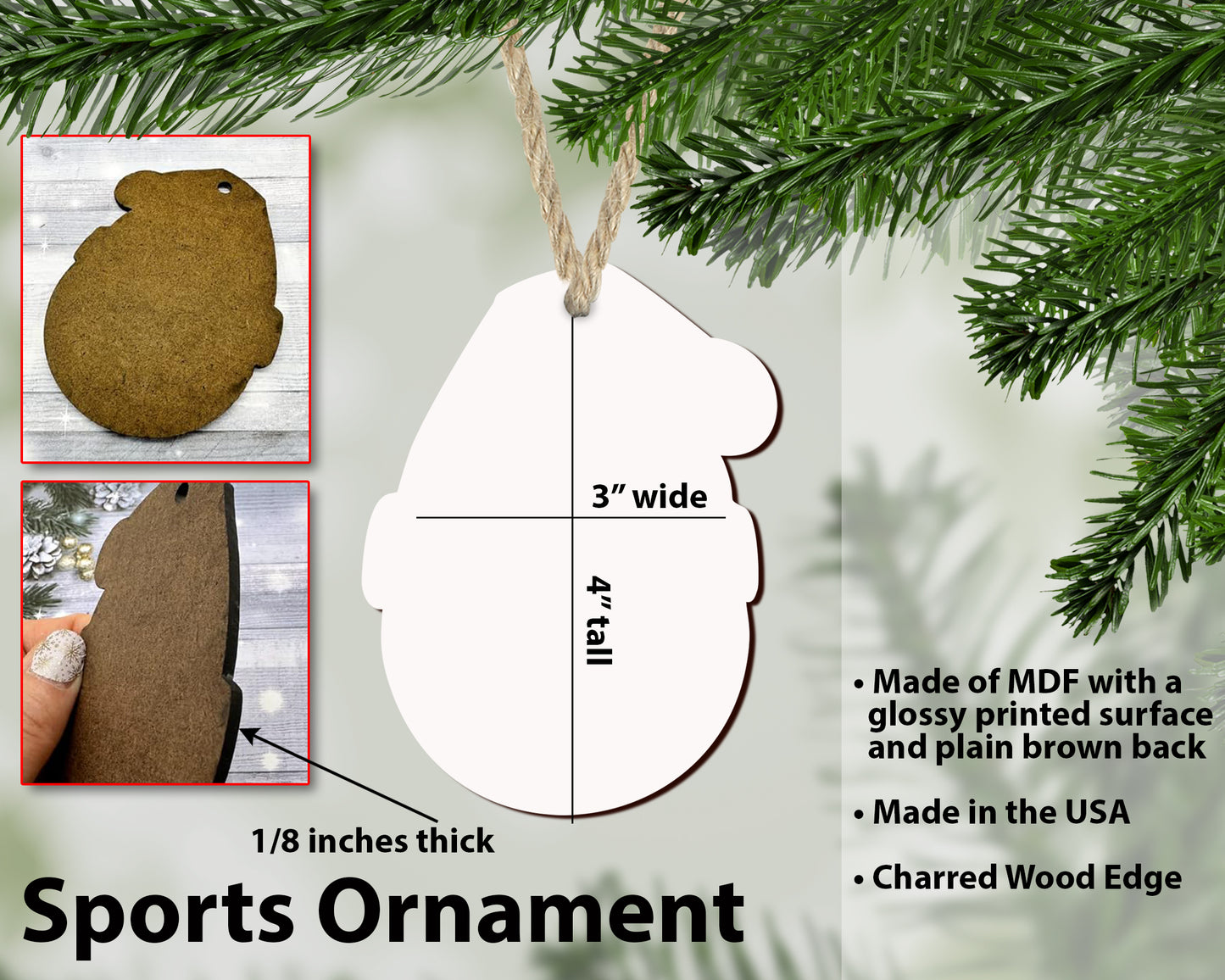 Personalized Pickleball Ornament – Custom Name, Number & Year